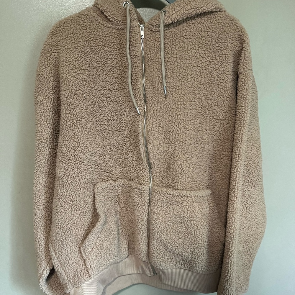 ASOS Tan Sherpa Zip-Up Vest